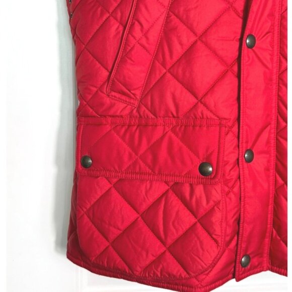 Polo Ralph Lauren Red Quilted Vest Sleeveless Jacket Womens M Medium - Picture 4 of 7